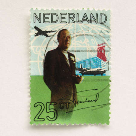Stamp of the Netherlands (in European Union)の写真素材