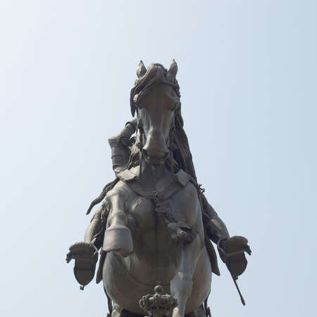 Equestrial statue in Turin, Piazza San Carlo