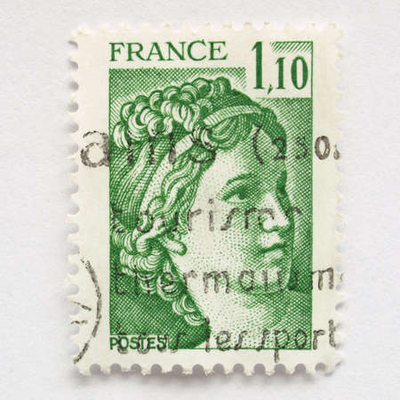 French stamp from France (in European Union)の写真素材