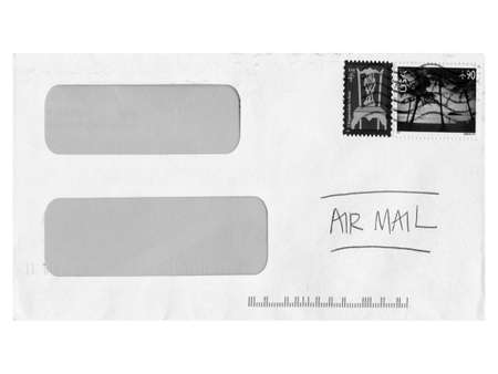 Letter or small packet envelope isolatedの写真素材