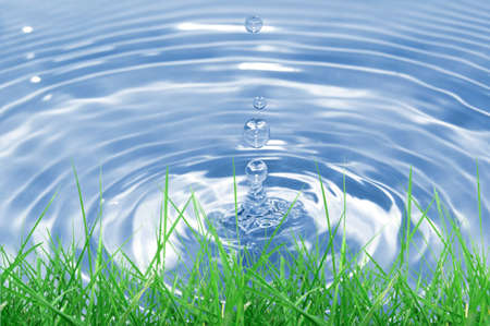 Close up macro of water drop dropletの写真素材