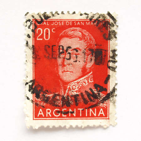 Stamp from the Argentine Republic (South America)の写真素材