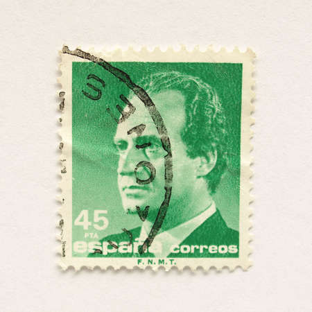 Spanish stamp from Spain (in European Union)の写真素材