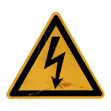 Signal of danger of death by electrocution following an electric shockの写真素材