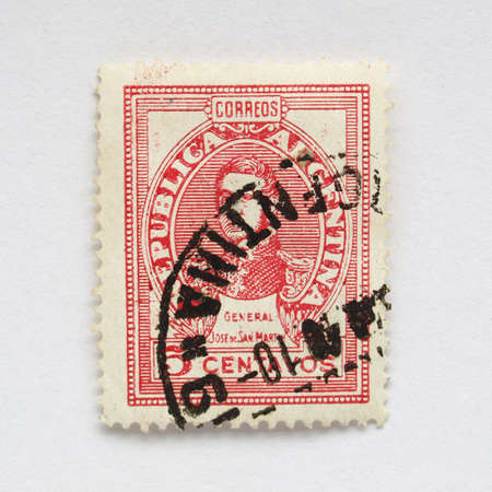 Stamp from the Argentine Republic (South America)の写真素材