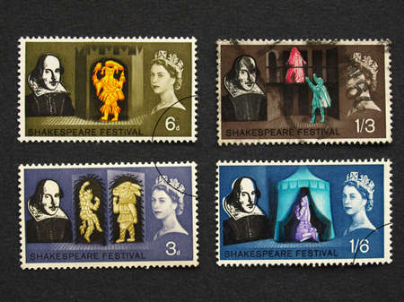 UK 1964 - Shakespeare Festival Stamp, United Kingdom, 1964のeditorial素材