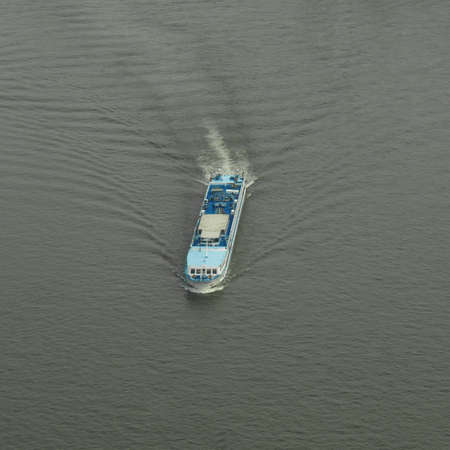Boat on a riverの写真素材