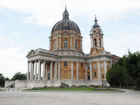 Baroque church Basilica di Superga,Turin, Italyの写真素材