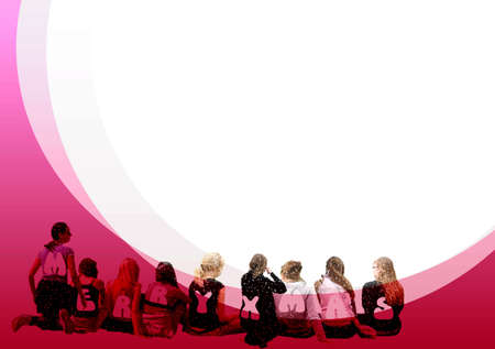 Christmas background with copy space for greetingsの写真素材