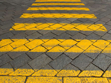 Detail of zebra crossing (pedestrian traffic sign)の写真素材