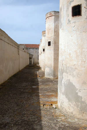 Old abandoned dungeons of Asinara in Sardinia, Italyの写真素材