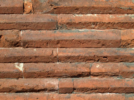Ancient roman brick wall useful as a backgroundの写真素材