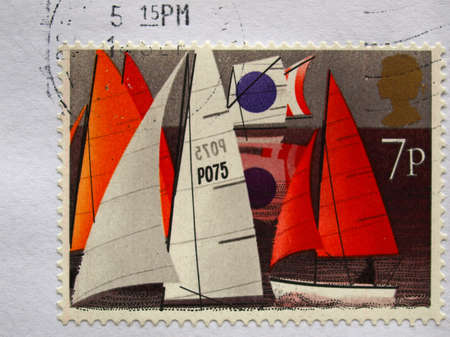 British postage stamps from the United Kingdom (UK)の写真素材