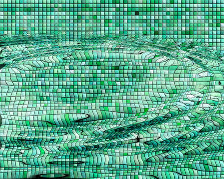 Swimming pool tiles underwater useful as a backgroundの写真素材