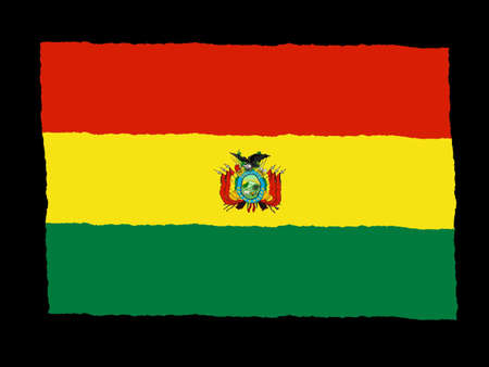 Handdrawn flag of Boliviaの写真素材