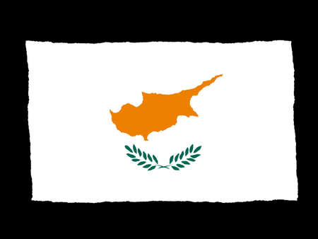 Handdrawn flag of Cyprusの写真素材