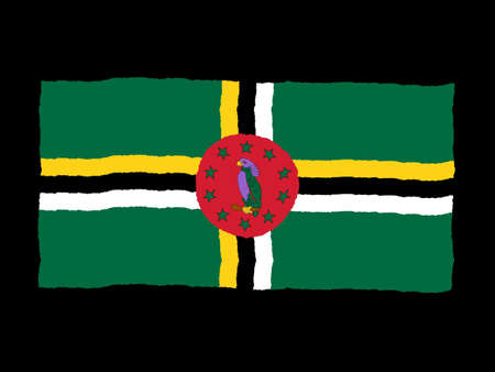 Handdrawn flag of Dominicaの写真素材