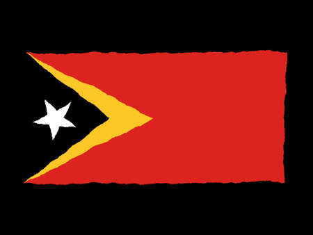 Handdrawn flag of East Timorの写真素材
