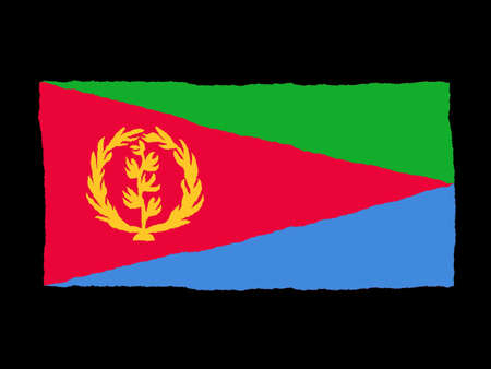 Handdrawn flag of Eritreaの写真素材