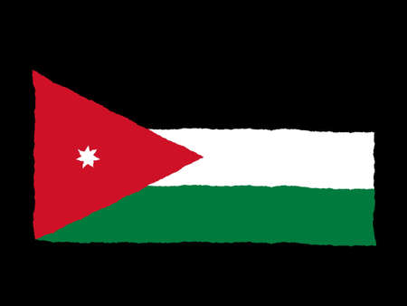 Handdrawn flag of Jordanの写真素材