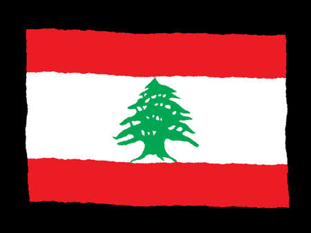 Handdrawn flag of Lebanonの写真素材