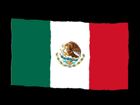 Handdrawn flag of Mexicoの写真素材