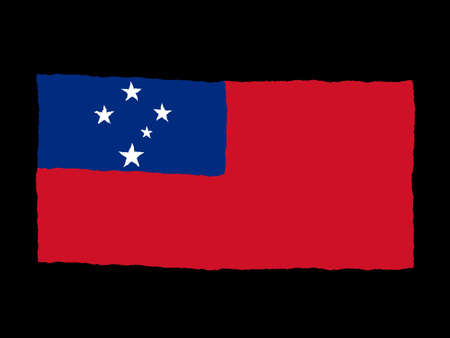 Handdrawn flag of Samoaの写真素材