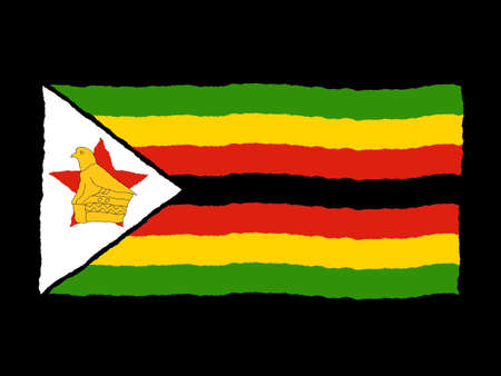 Handdrawn flag of Zimbabweの写真素材