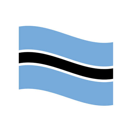 Illustration of the national flag of botswana floatingの写真素材
