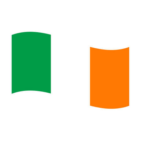 Illustration of the national flag of ireland floatingの写真素材