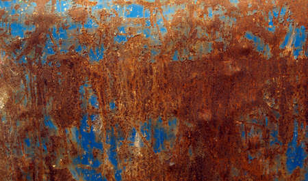 Rusted steel sheet useful as a background