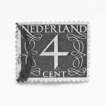 Stamp of the Netherlands (in European Union)の写真素材