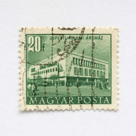 Hungarian postage stamp from Hungary (European Union)の写真素材