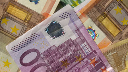 Euro banknote (currency of the European Union)の写真素材