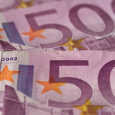 Euro banknote (currency of the European Union)