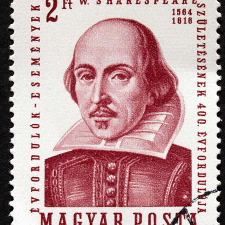 HUNGARY CIRCA 1964 - Shakespeare Stamp, Hungary, Circa 1964のeditorial素材