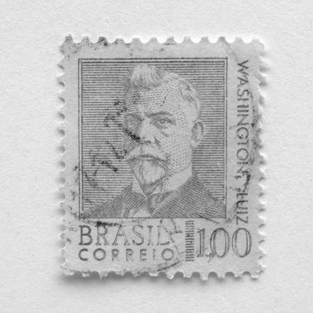 Brasilian postage stamp from Brasil (European Union)の写真素材