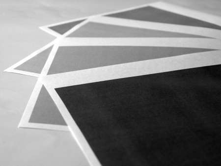 Colour printer print test of black cyan magenta yellow tonesの写真素材