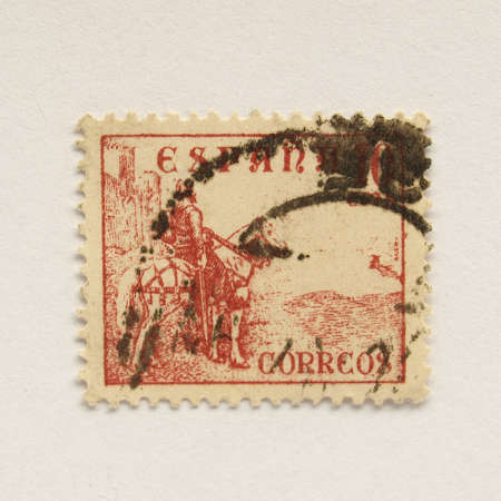 Spanish stamp from Spain (in European Union)の写真素材