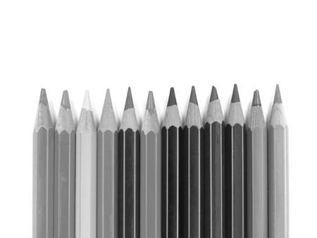 Colour pencils to color or draw on paperの写真素材