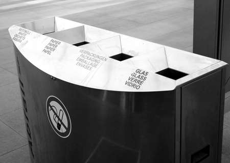 Waste sorting bin for ecological reuse of materialsの写真素材