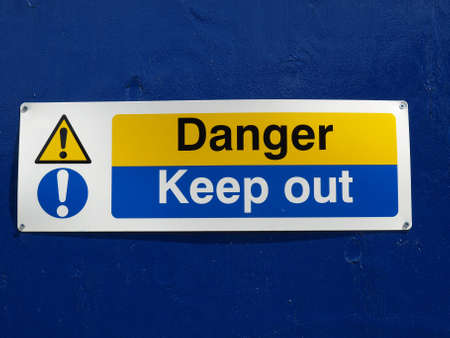 A traffic or a construction site signの写真素材