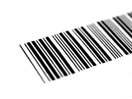Detail of a bar code for product identificationの写真素材