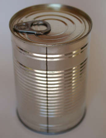A tin can for canned food conservation