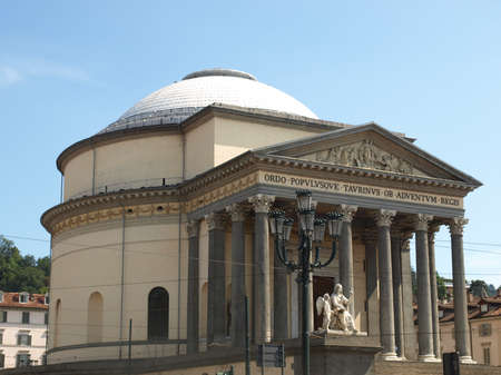 Church of La Gran Madre in Turin, Italy - useful as a backgroundの写真素材