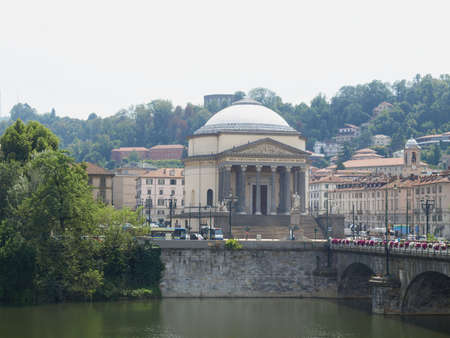 Church of La Gran Madre in Turin, Italyの写真素材