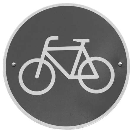 Sign of a bike or bicycle laneの写真素材