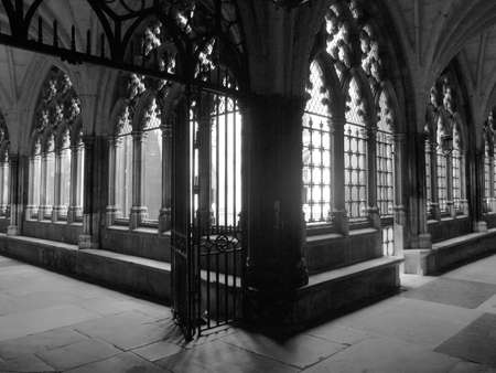 The gothic Westminster Abbey church in London, UKの写真素材