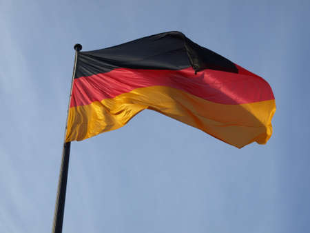 The national German flag of Germany (DE)の写真素材