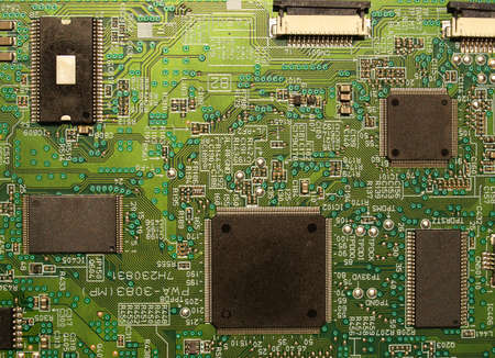 Detail of an electronic printed circuit board